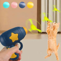 Interactive Cat Toy – Flying Disc Shooting Gun - BIG FRENCHIES