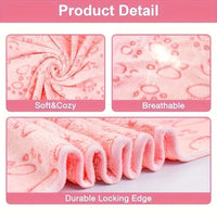 Soft Fluffy Pet Blanket – Cute Paw Print Warm Fleece Mat for Dogs & Cats - BIG FRENCHIES