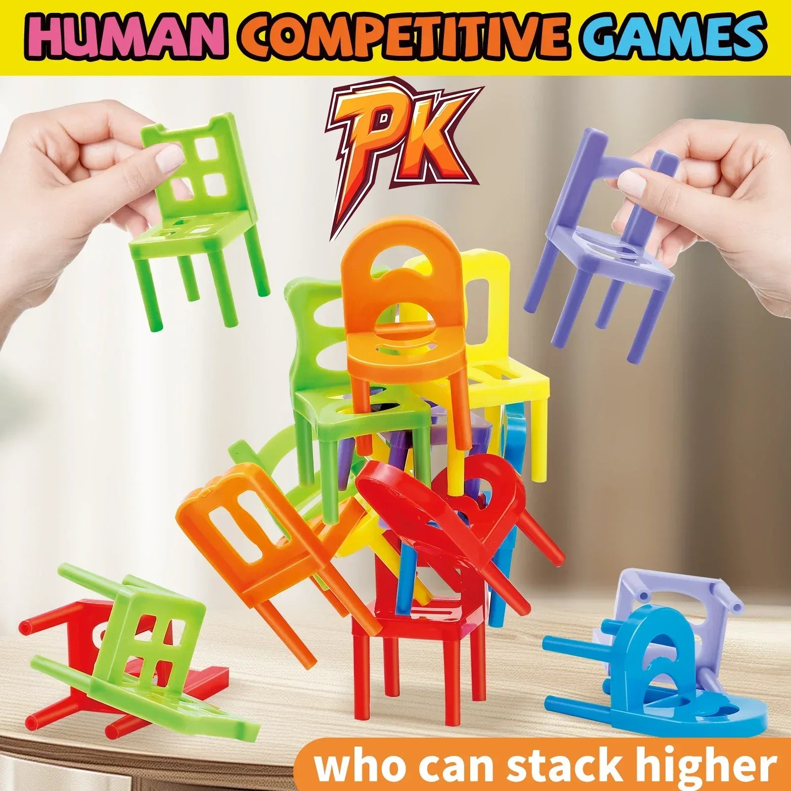 Stacking Chair Game – Educational Balance & Building Toy Set - BIG FRENCHIES