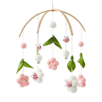Wooden Baby Crib Mobile with Music Box Bell