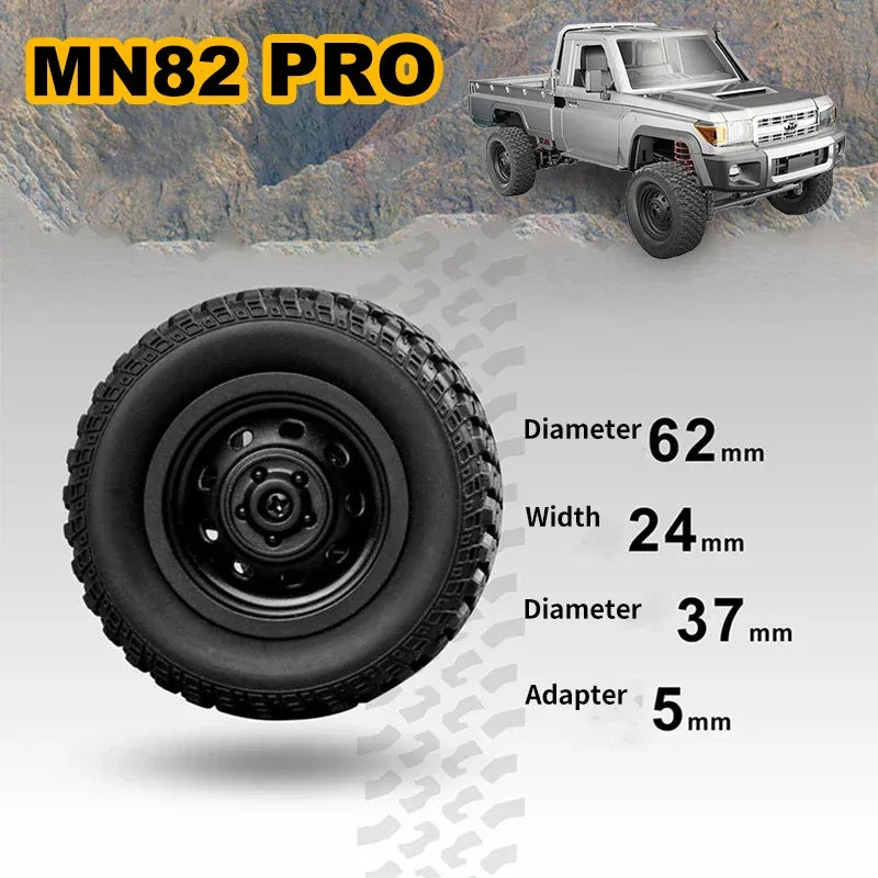 ZWN 1:12 RC Car MN82 PRO 4WD Off-Road Truck with Headlights - BIG FRENCHIES