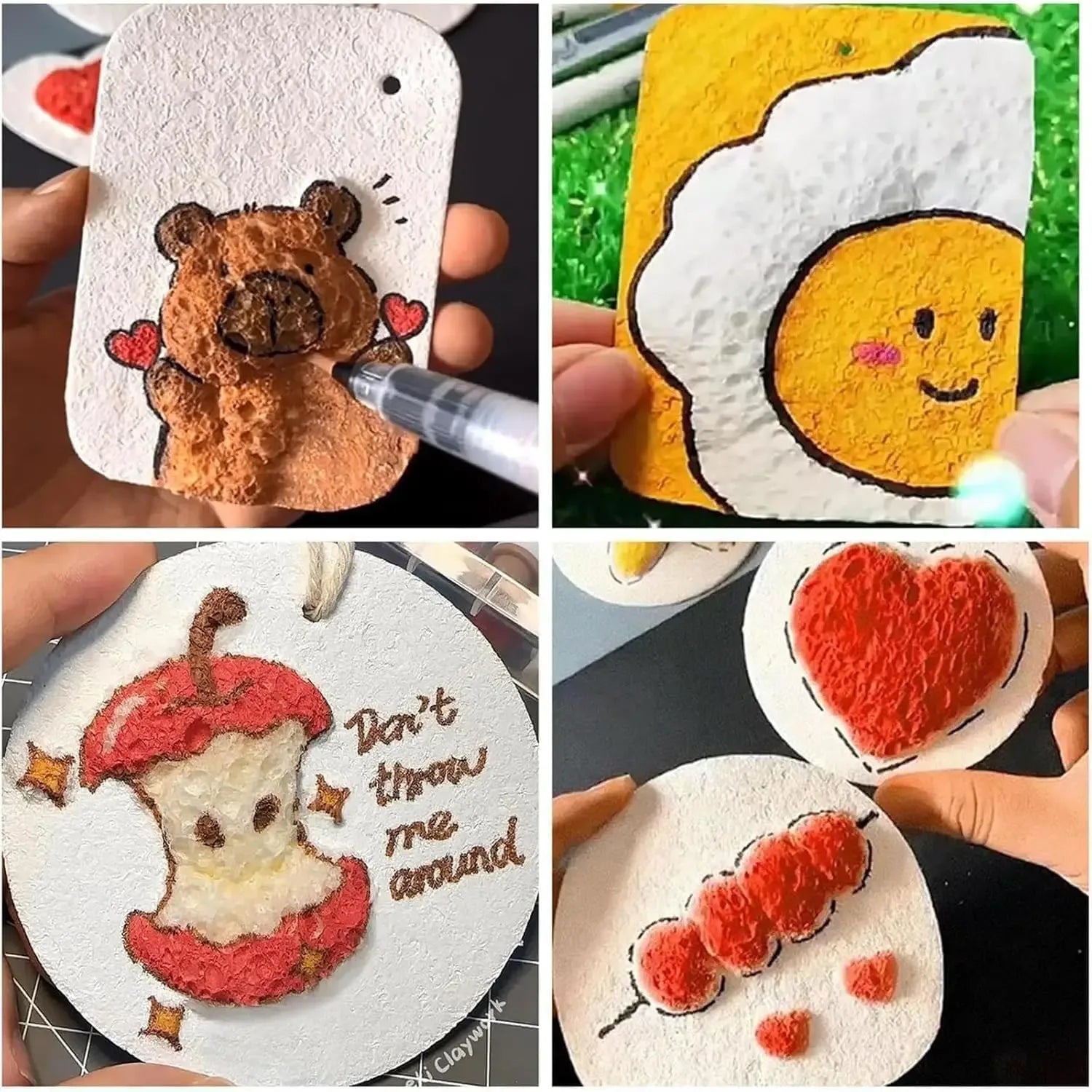3D Magic Puffy Foam Texture Painting Paper for Kids DIY Art Craft - BIG FRENCHIES