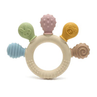 Silicone Baby Ring Teether – Multicolor Sensory Gum Relief Toy - BIG FRENCHIES