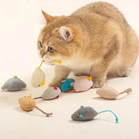 Plush Rat Cat Toy Set – 3/7PCS Durable Linen Indoor Play - BIG FRENCHIES