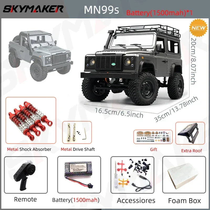 1:12 RC Car MN99s MN98 4WD Rock Crawler Remote Control Truck Toy - BIG FRENCHIES