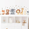Watercolor Cartoon Animals Wall Stickers
