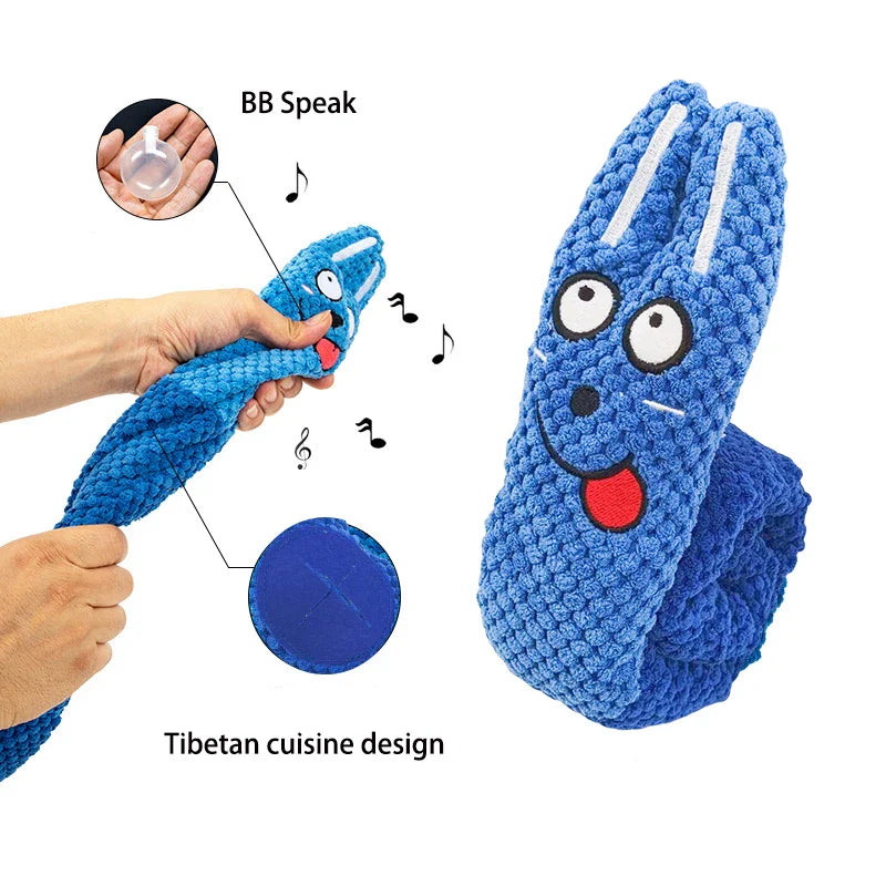 Dog Puzzle Feeder Plush Snail – Interactive Squeaky Chew Toy for Puppies & Dogs - BIG FRENCHIES