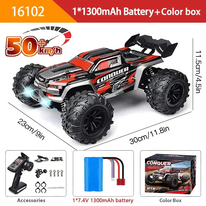 1:16 4WD RC Car 70KM/H High-Speed Drift Remote Control Truck - BIG FRENCHIES