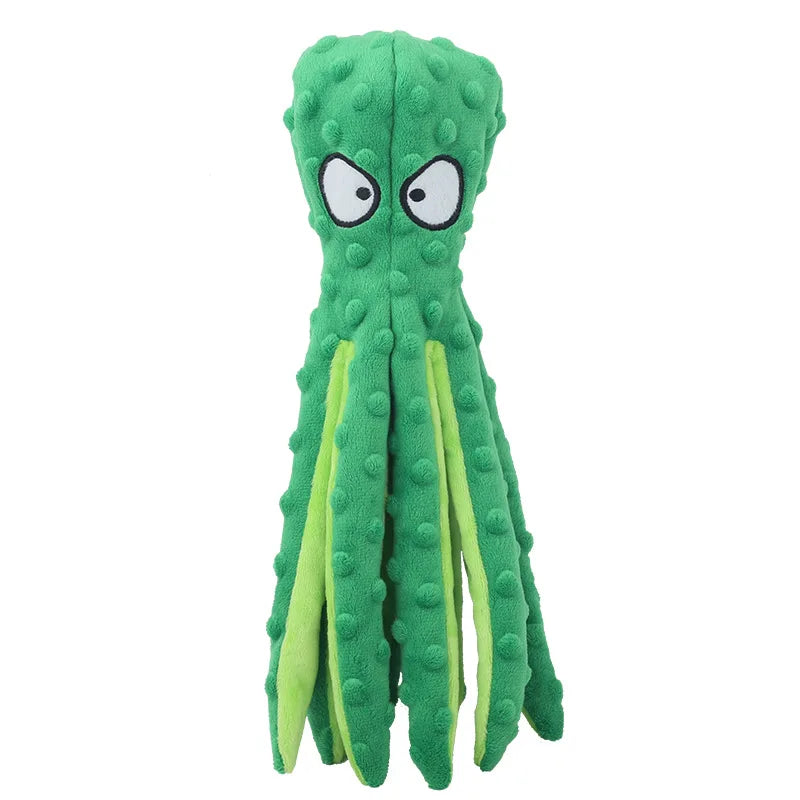 Plush Octopus Dog Toy – Bite Resistant, Squeaky & Interactive - BIG FRENCHIES