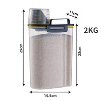 Dog & Cat Food Storage Container – 1.5kg/2kg with Measuring Cup - BIG FRENCHIES