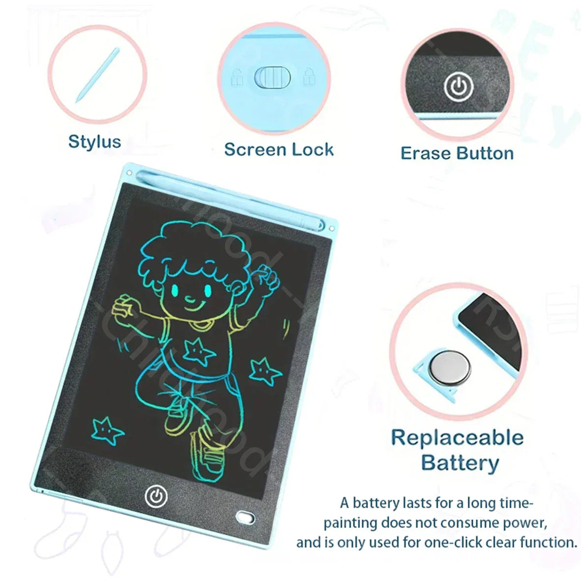 8.5 Inch LCD Writing Tablet – Digital Drawing & Handwriting Pad for Kids - BIG FRENCHIES