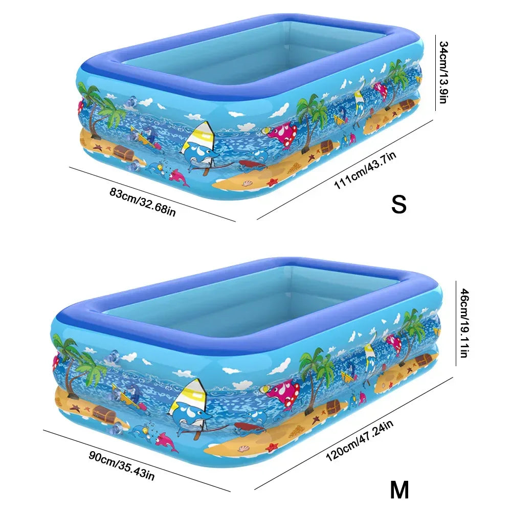 Inflatable Cartoon Baby Swimming Pool for Indoor & Outdoor Play - BIG FRENCHIES