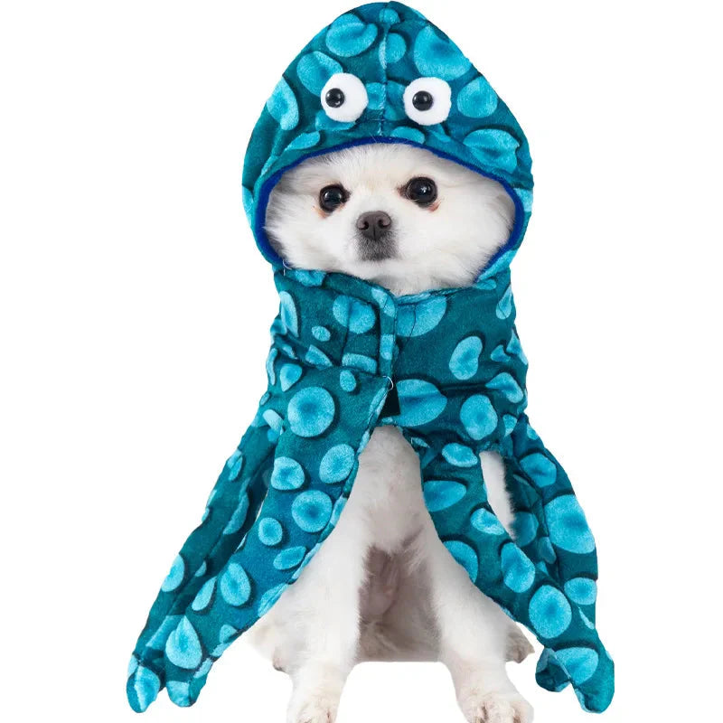 Halloween Dagger Pet Costume - Funny Knife-Holding Dog & Cat Standing Dress for Festival Dress-Up