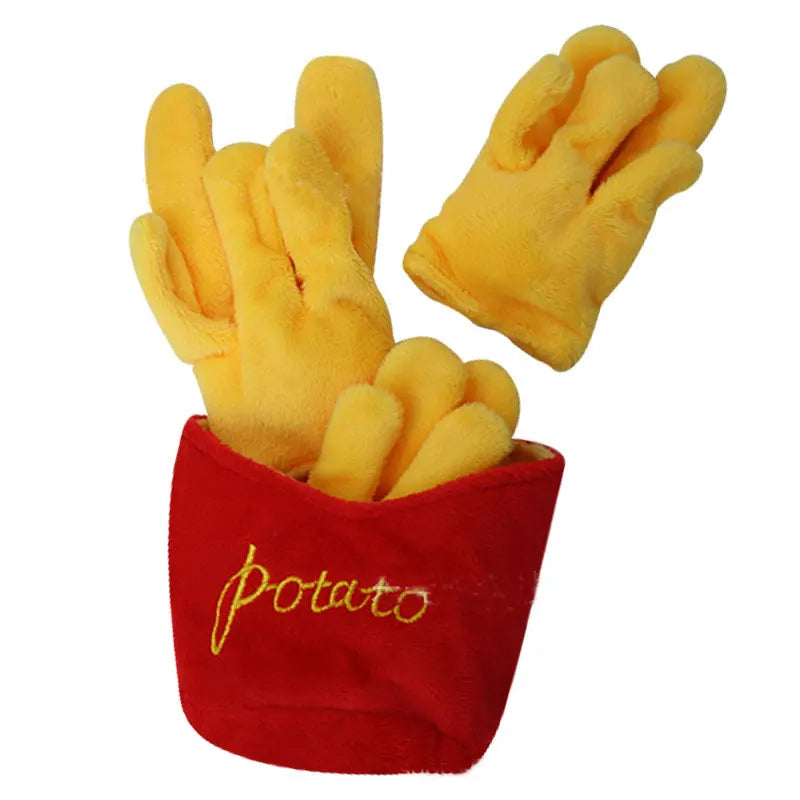 Plush Dog Toys – Squeaky Ice Cream, Fries & Hamburger Set - BIG FRENCHIES