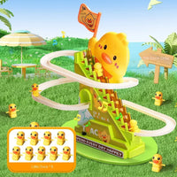 Stair Climbing Ducks Toy with Flashing Lights & Music - BIG FRENCHIES