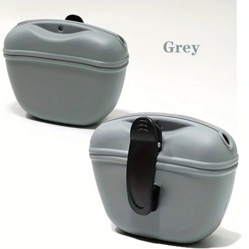 Silicone Dog Treat Bag – Waterproof Portable Training Pouch with Magnetic Clip - BIG FRENCHIES