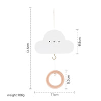 Baby Wooden Bed Bell Cartoon Rabbit Mobile