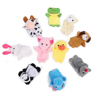 Cartoon Finger Puppets – 1/5/10pcs Plush Hand Dolls for Kids