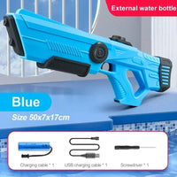 Electric Automatic Water Gun – Rechargeable High-Pressure Water Blaster for Kids & Adults, Portable Outdoor Beach Toy