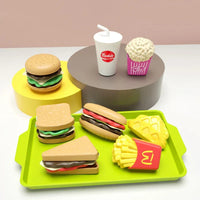 Children Hamburger Pretend Play Kitchen Toy Set – Sandwich & Fries - BIG FRENCHIES