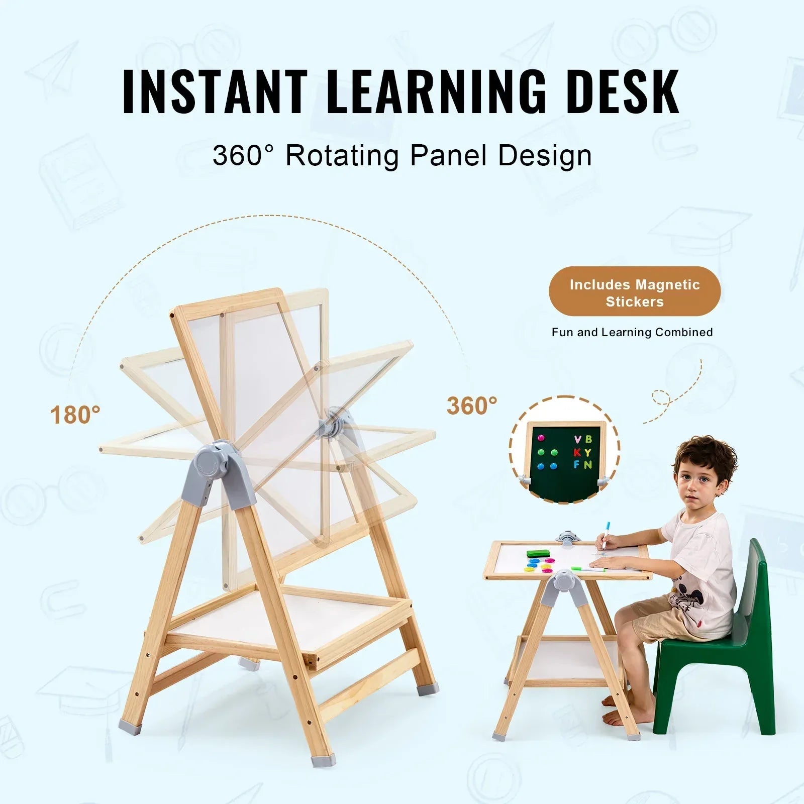 Magnetic Drawing Board Easel – Educational Art Toy for Kids - BIG FRENCHIES