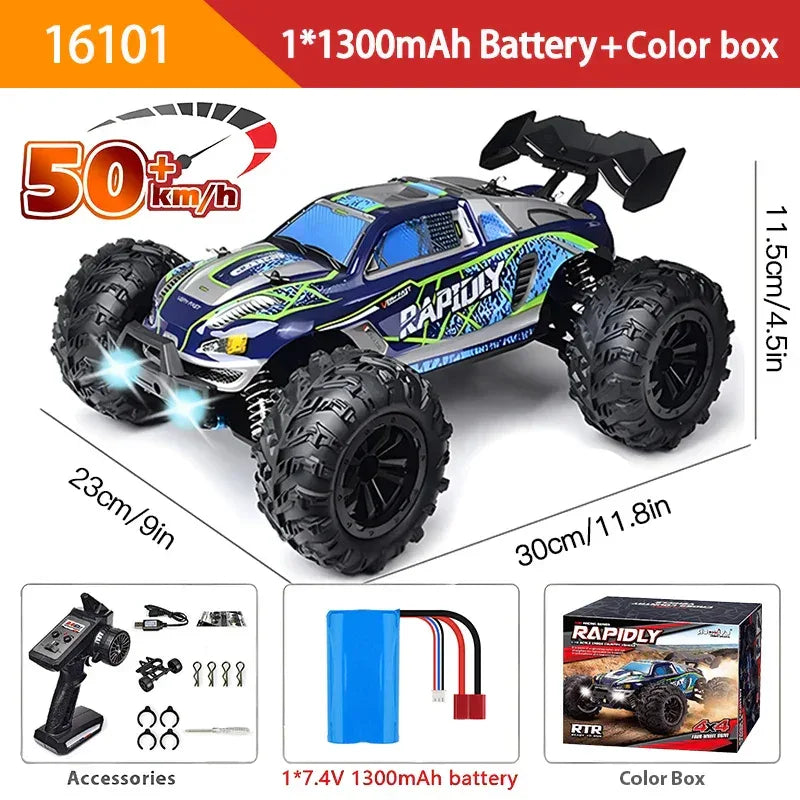 1:16 4WD RC Car 70KM/H High-Speed Drift Remote Control Truck - BIG FRENCHIES