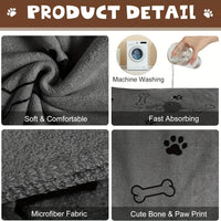 Quick-Drying Microfiber Dog Towel – Super Absorbent - BIG FRENCHIES