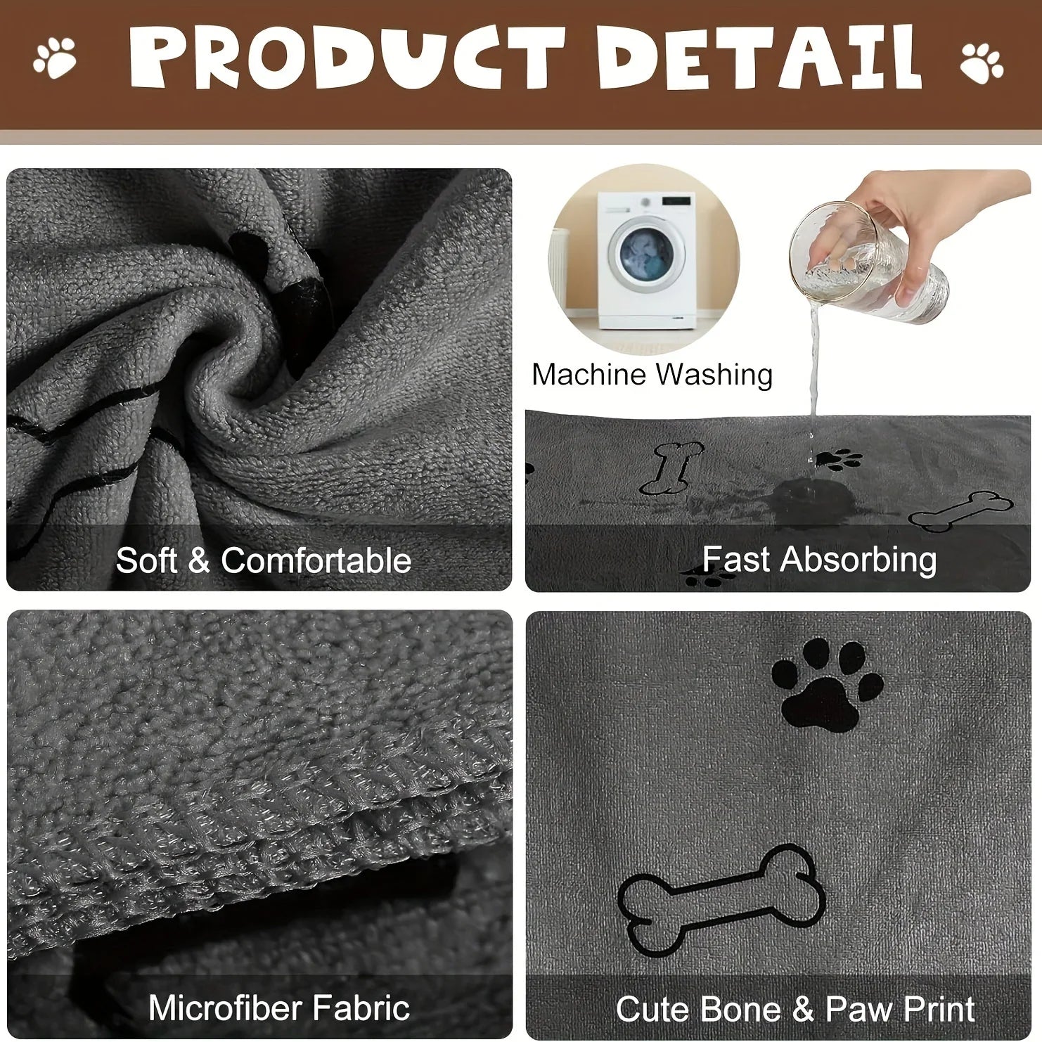 Quick-Drying Microfiber Dog Towel – Super Absorbent - BIG FRENCHIES