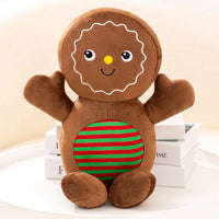 Gingerbread Plush Toy – Caramel Chocolate Stuffed Xmas Cushion Doll - BIG FRENCHIES