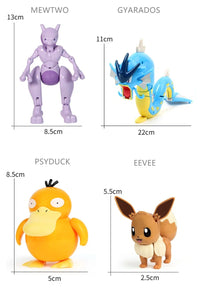 Pokemon Pokeball Anime Figures Toys, Pikachu Gengar Dragonite Snorlax Lapras Pocket Pokeball Toys