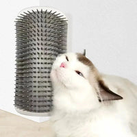 Cat Massage Brush & Hair Remover – Self-Grooming Wall Corner Comb for Cats | Detachable, Easy-Clean Pet Massage Tool