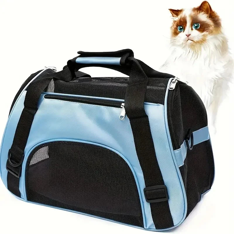 Portable Dog & Cat Travel Carrier – Breathable Mesh Pet Handbag - BIG FRENCHIES