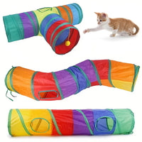 Foldable Cat Tunnel Toy – Breathable Indoor Play Tunnel for Cats - BIG FRENCHIES