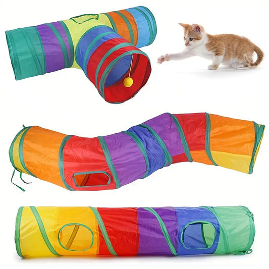 Foldable Cat Tunnel Toy – Breathable Indoor Play Tunnel for Cats - BIG FRENCHIES