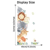 Watercolor Cartoon Animals Wall Stickers