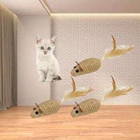 Sisal Mouse Cat Toy – Bite-Resistant Interactive Plush (1/4pcs) - BIG FRENCHIES