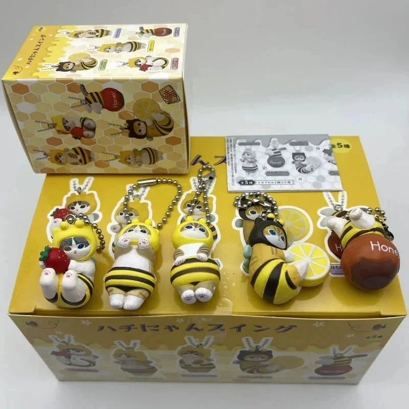 New Mofusand Bee Shaped Blind Box Twisted Egg Bee Cat Anime Figure Ornament Cute Doll Handmade Model Decor Toy Kid Birthday Gift-Pet Toys-BIG FRENCHIES-Econic Blanks
