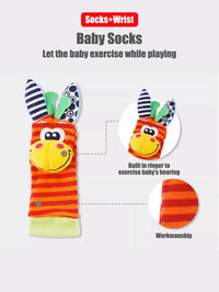 Baby Wrist Rattle Socks Sensory Educational Toys Set