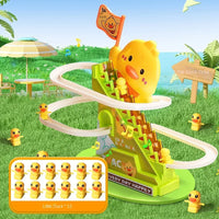 Stair Climbing Ducks Toy with Flashing Lights & Music - BIG FRENCHIES