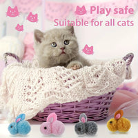 10pcs Plush Bunny Cat Toy Balls – Soft, Colorful & Interactive - BIG FRENCHIES
