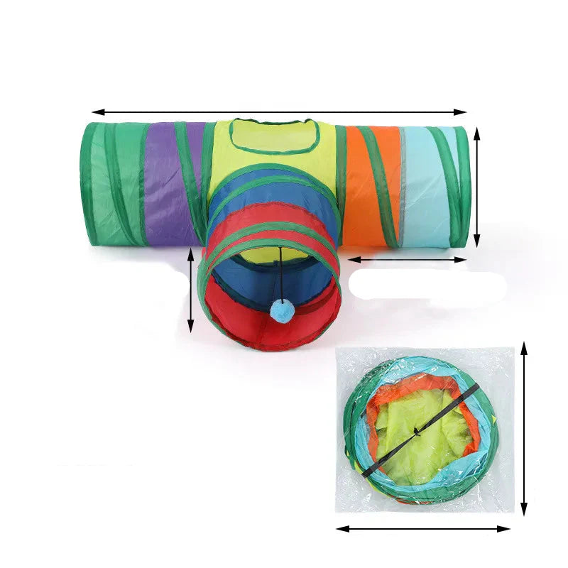 Foldable Cat Tunnel Toy – Breathable Indoor Play Tunnel for Cats - BIG FRENCHIES