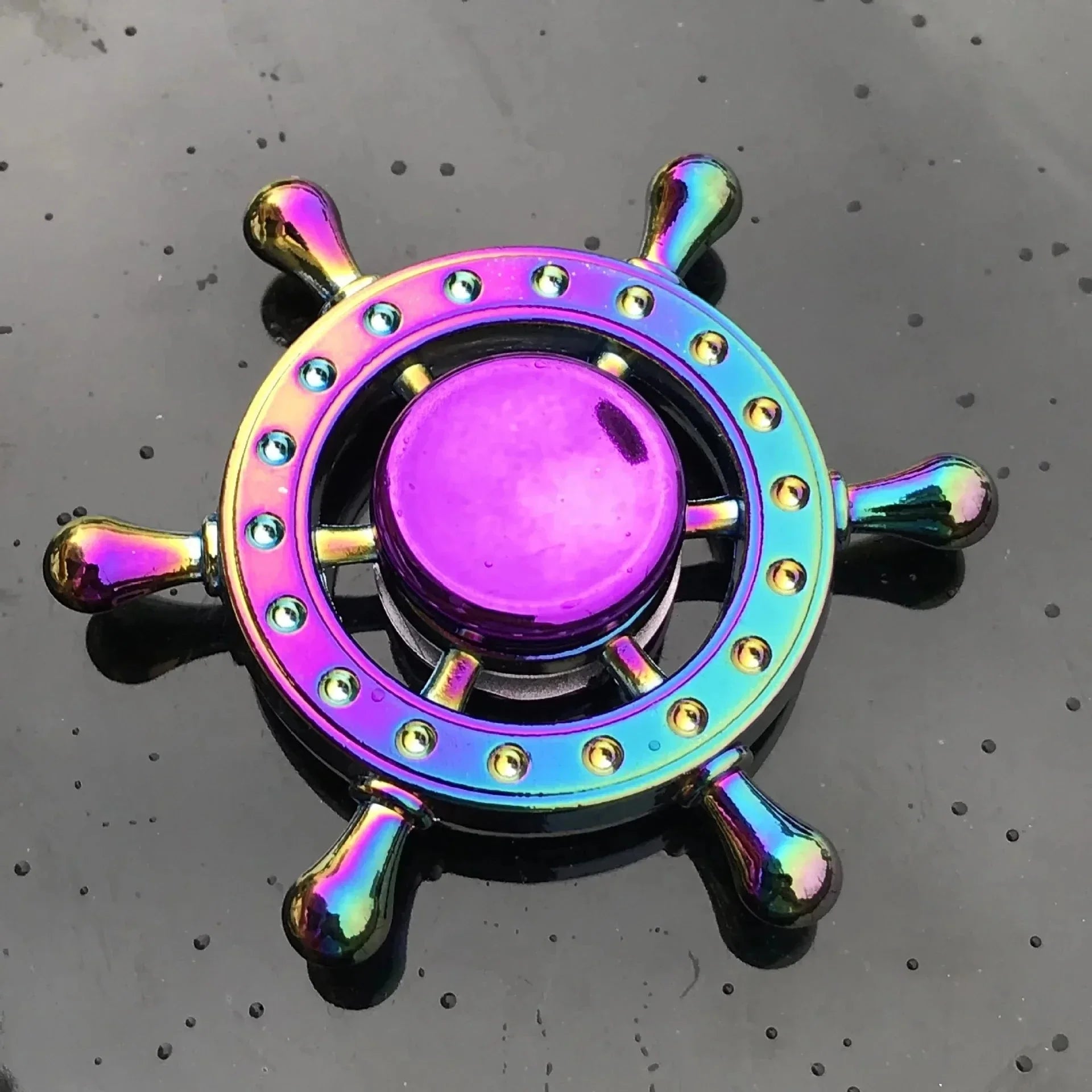Metal Rainbow Fidget Spinner – Colorful EDC Hand Spinner Toy for Kids & Adults | Anti-Anxiety Stress Relief Finger Spinner Gift