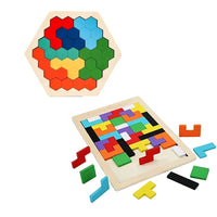 Wooden Blocks Puzzle Toy – Montessori 3D Tangram Brain Teasers - BIG FRENCHIES
