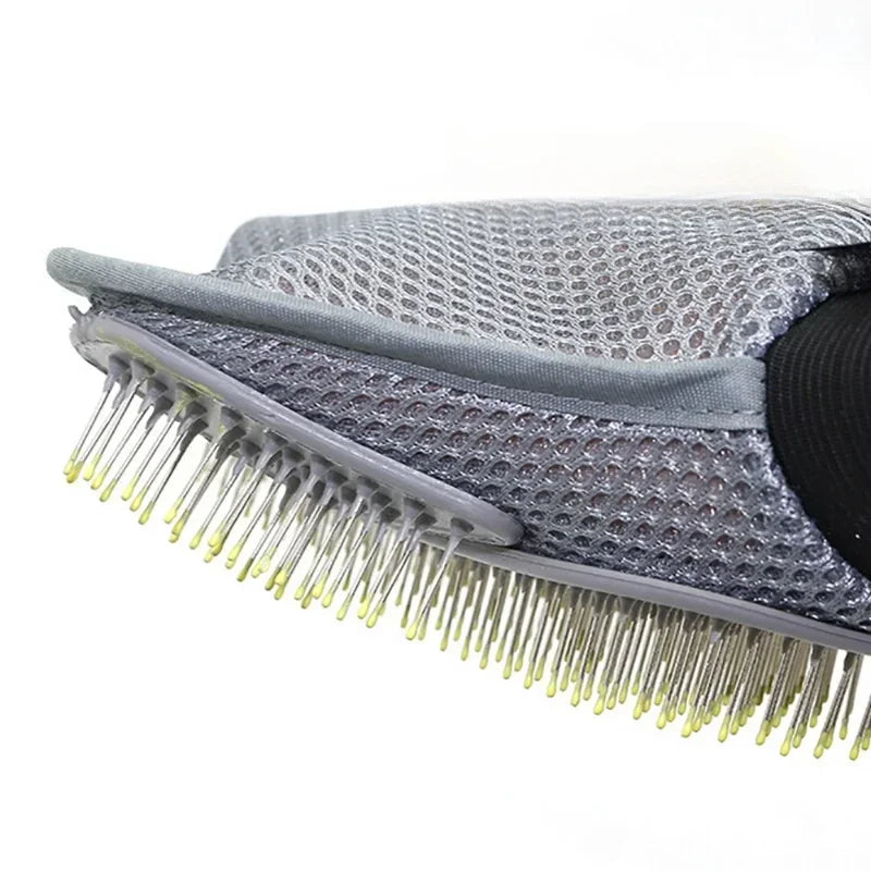 Pet Grooming Glove – Hair Removal & Bathing Brush for Dogs & Cats - BIG FRENCHIES