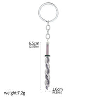Demon Slayer Sword Keychains, Anime Kimetsu no Yaiba Tomioka Weapon Key Chains Accessories