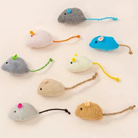 Plush Rat Cat Toy Set – 3/7PCS Durable Linen Indoor Play - BIG FRENCHIES