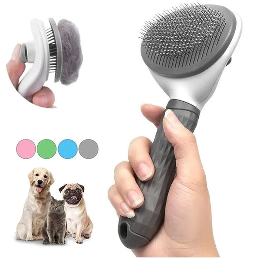 Self-Cleaning Pet Hair Removal Brush for Grooming - BIG FRENCHIES