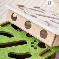 Interactive Cat Puzzle Toy – Felt Maze Box with Bell Balls