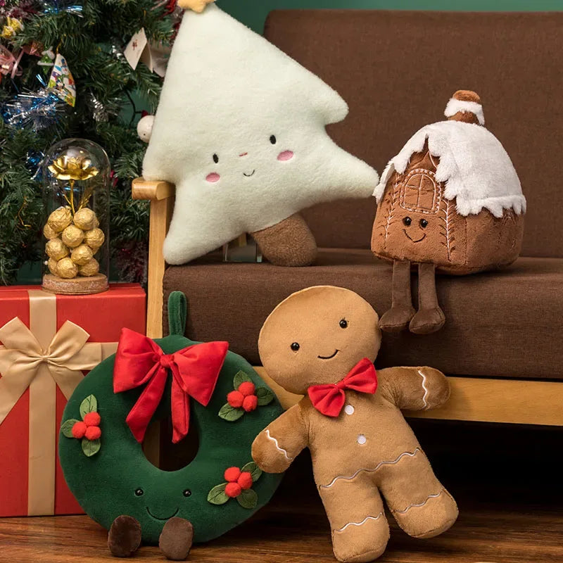 Gingerbread Plush Toy – Caramel Chocolate Stuffed Xmas Cushion Doll - BIG FRENCHIES