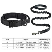 Heavy-Duty Military Tactical Dog Collar & Leash Set | Adjustable Training Collar for All Dogs